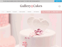 Tablet Screenshot of galleryofcakes.com